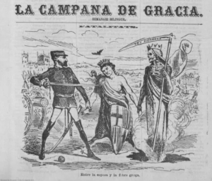 Portada de la Campana de Gràcia del dia 20 d'octubre de 1870
